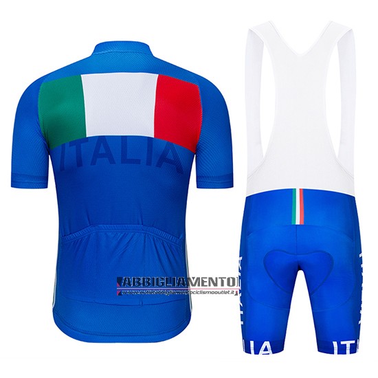 Abbigliamento Italia 2019 Manica Corta e Pantaloncino Con Bretelle Blu - Clicca l'immagine per chiudere